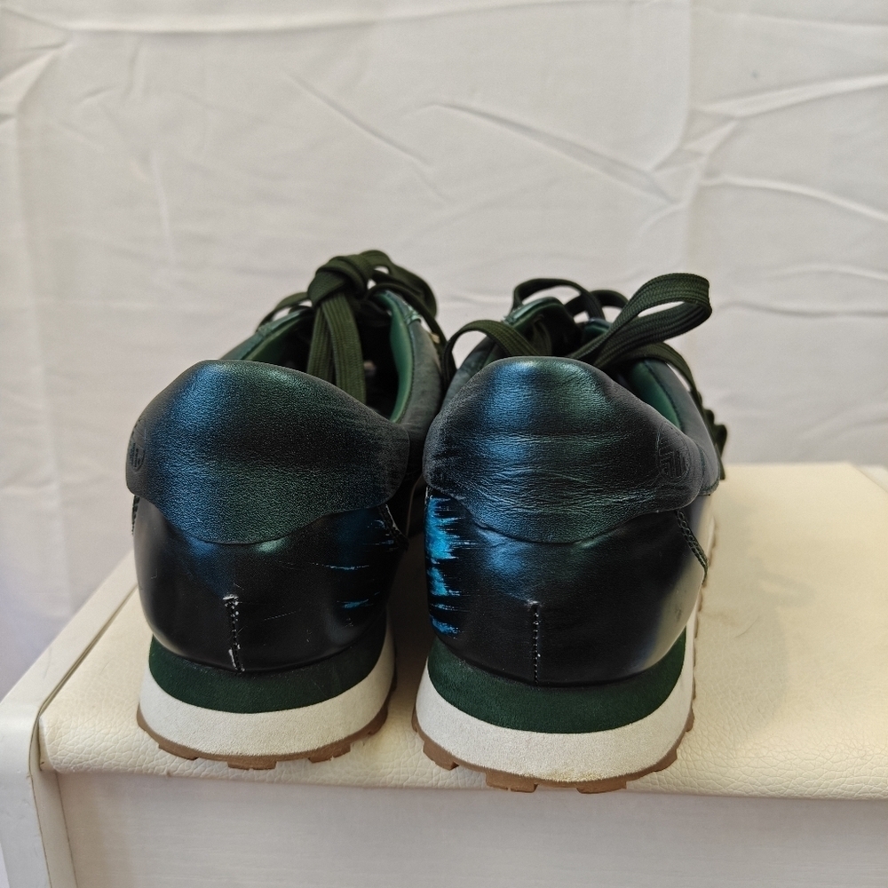 Tory Burch Sport Green Metallic Athletic Lace-up Shoes Sneakers Size 8 Women's - Picture 9 of 14